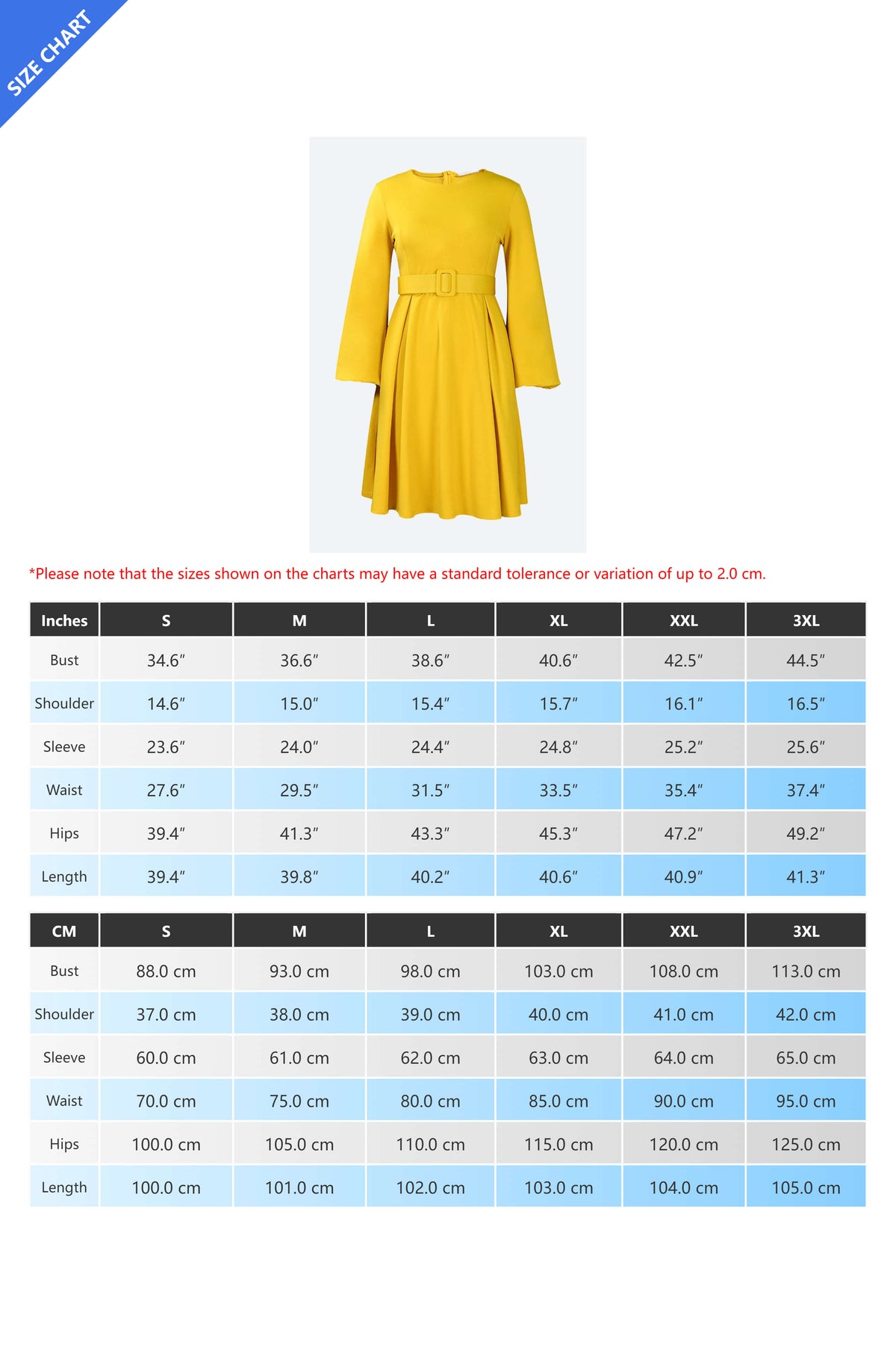 Crew-Neck Long Sleeve High Waisted Dress