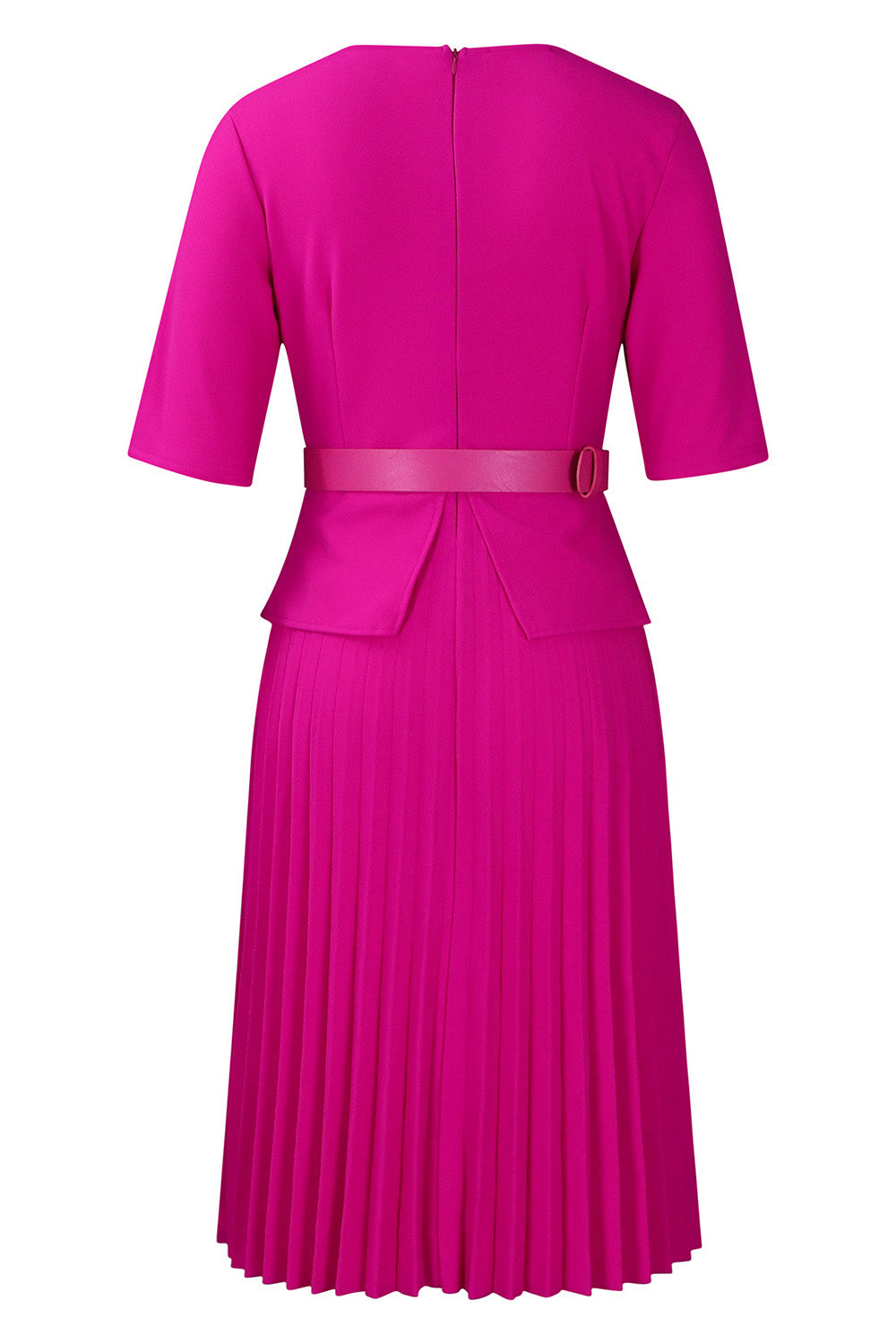 Elegant V-Neck Pleated Dress