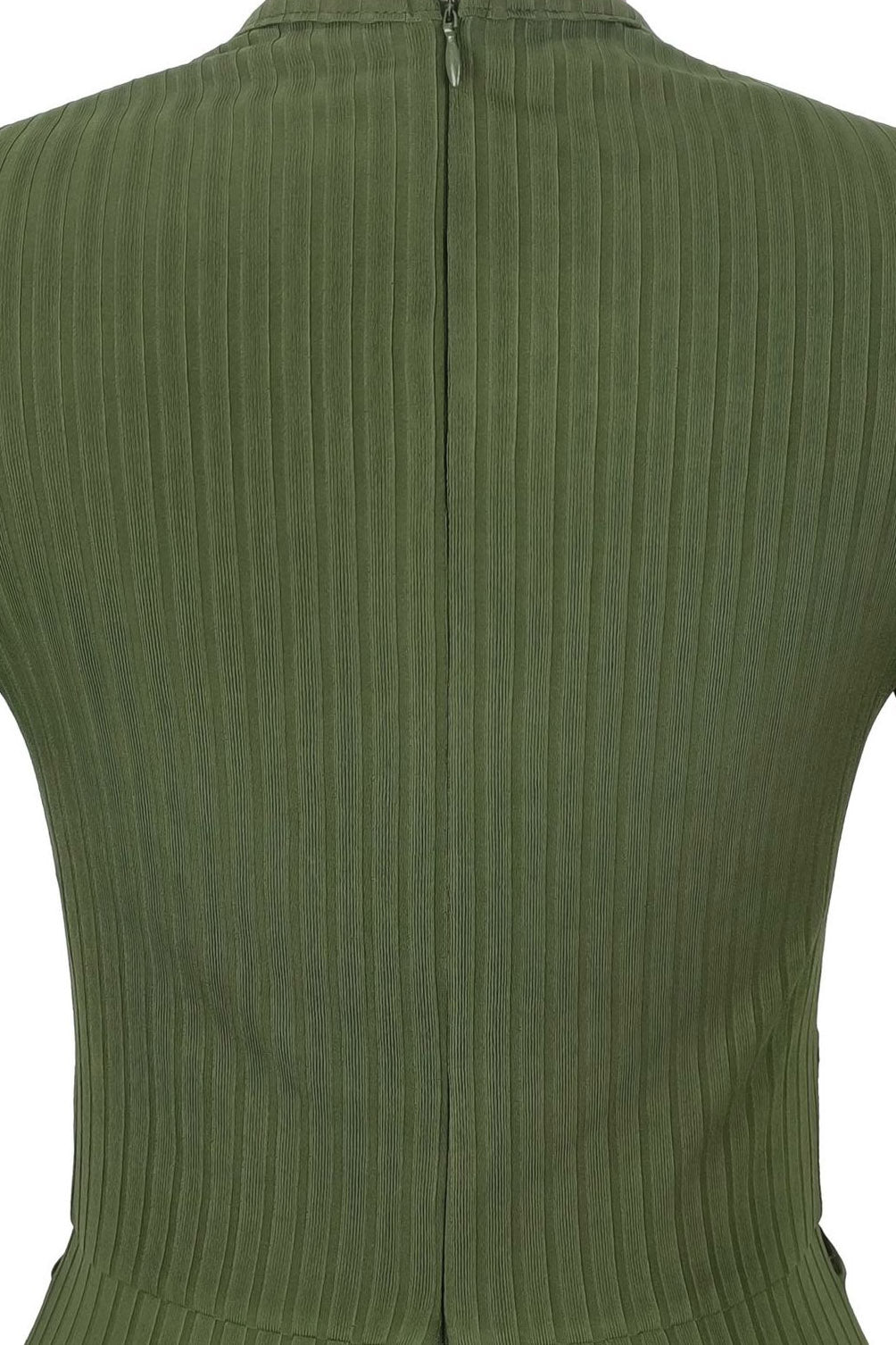 Ribbed Cutout Long-Sleeve Flared Jumpsuit