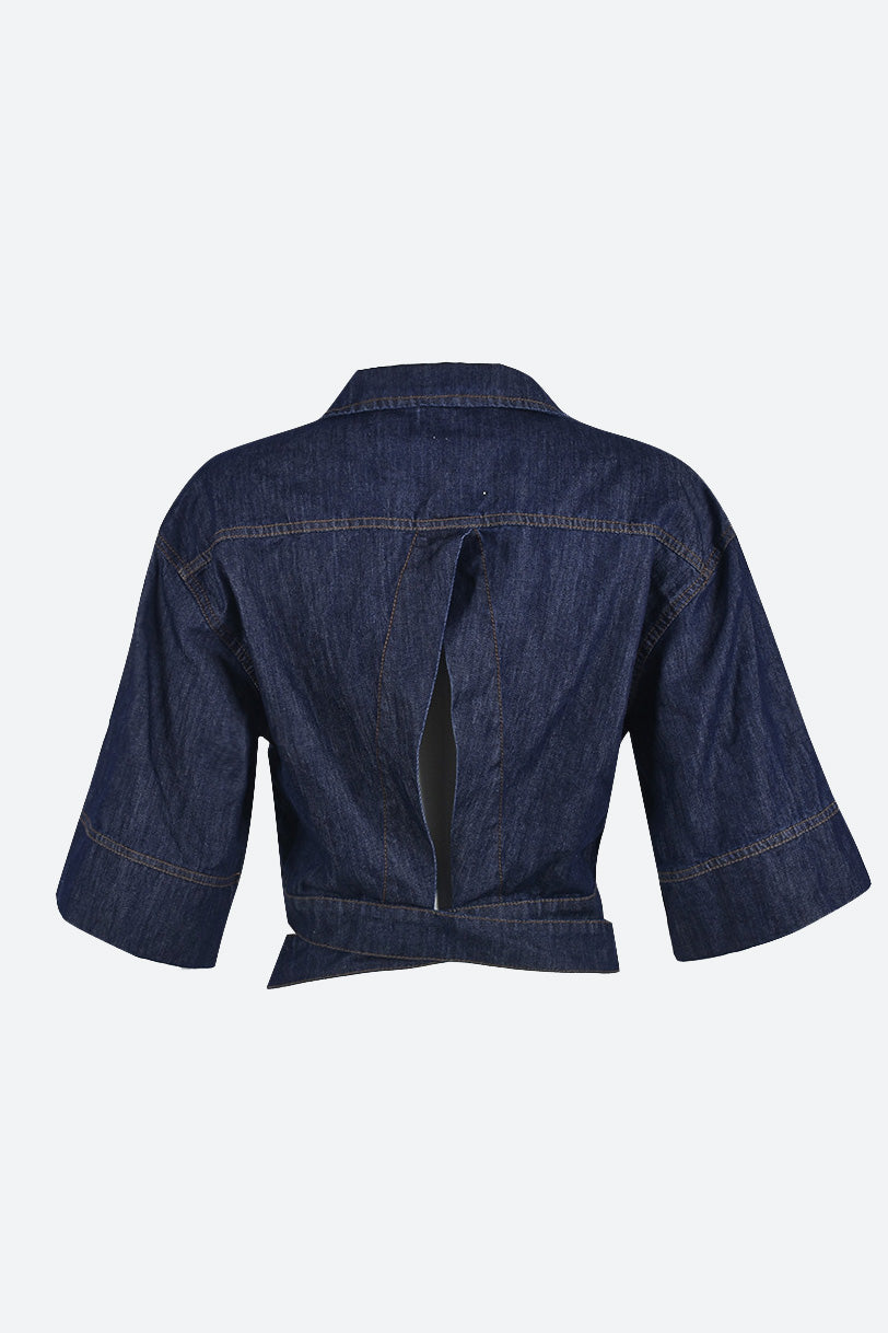 Cropped Denim Shirt