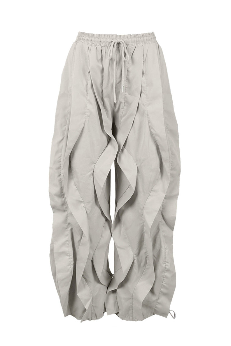 Patchwork Cargo Lantern Jogger Pants
