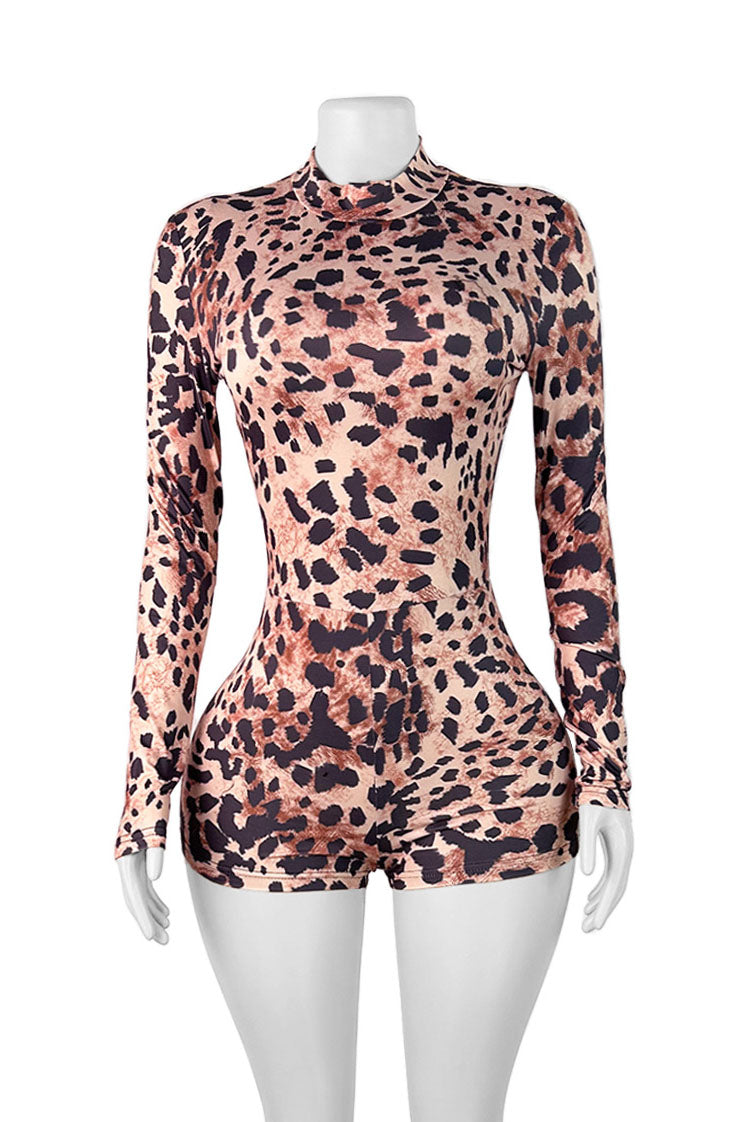 Leopard Gloved Romper