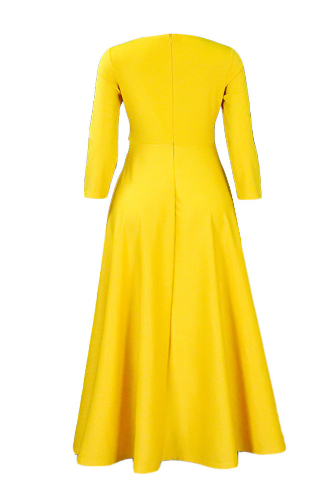 Elegant Tie-Waist A-Line Maxi Dress
