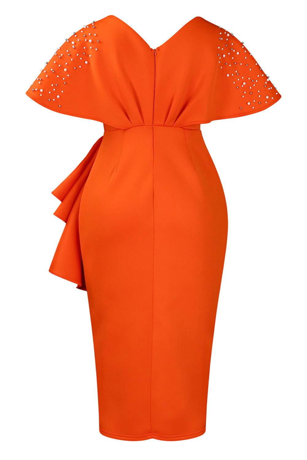 Beaded Ruffled Split Party Dress
