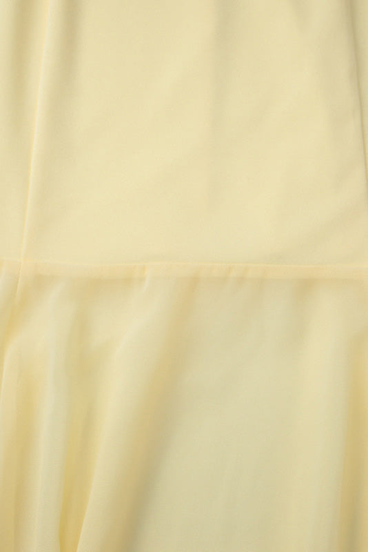 Sleeveless Cutout Chiffon Patchwork Maxi Dress