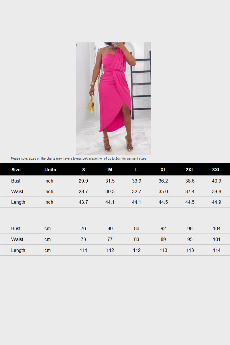One Shoulder Maxi Dress