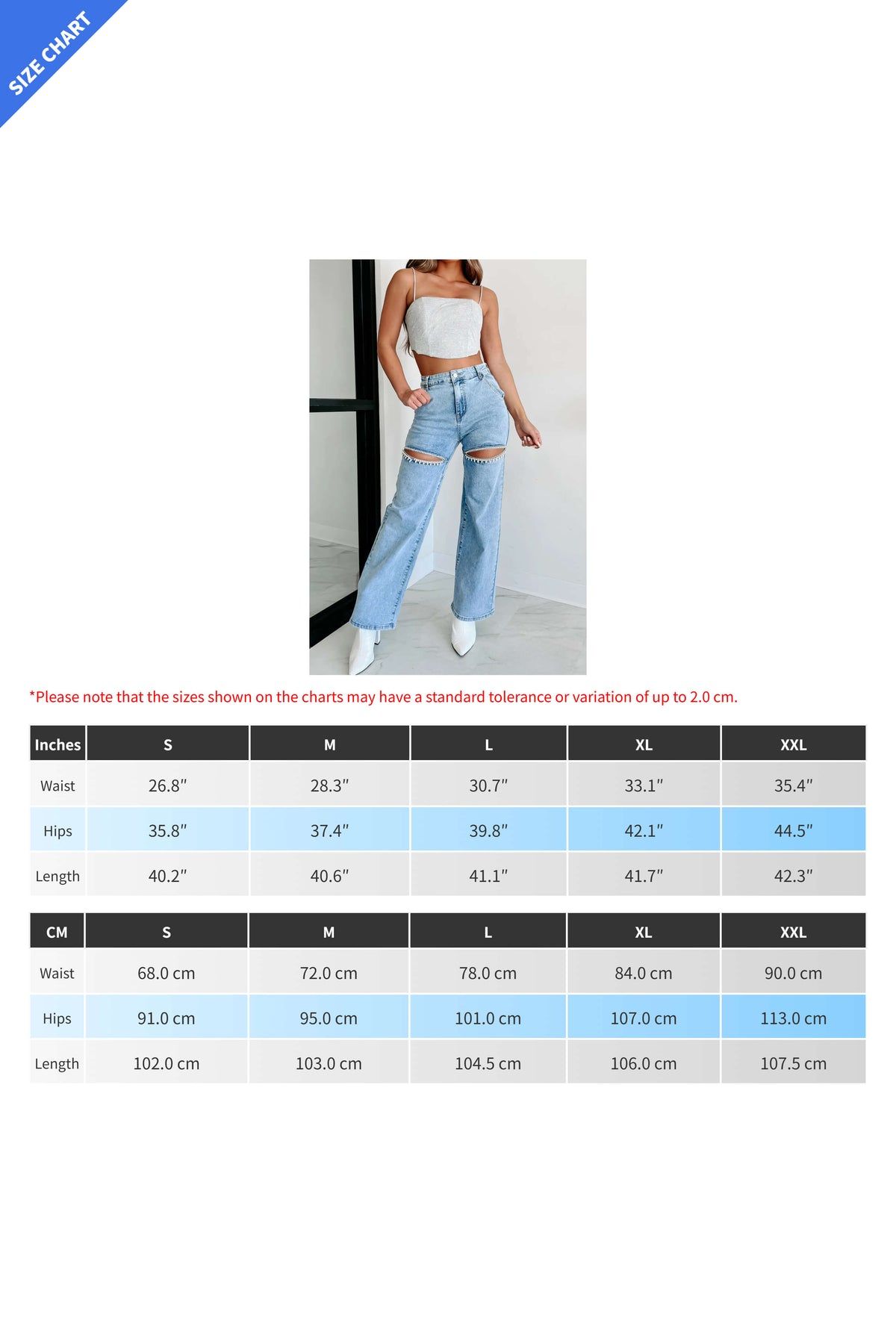 Washed Denim Rhinestone Cutout Jeans
