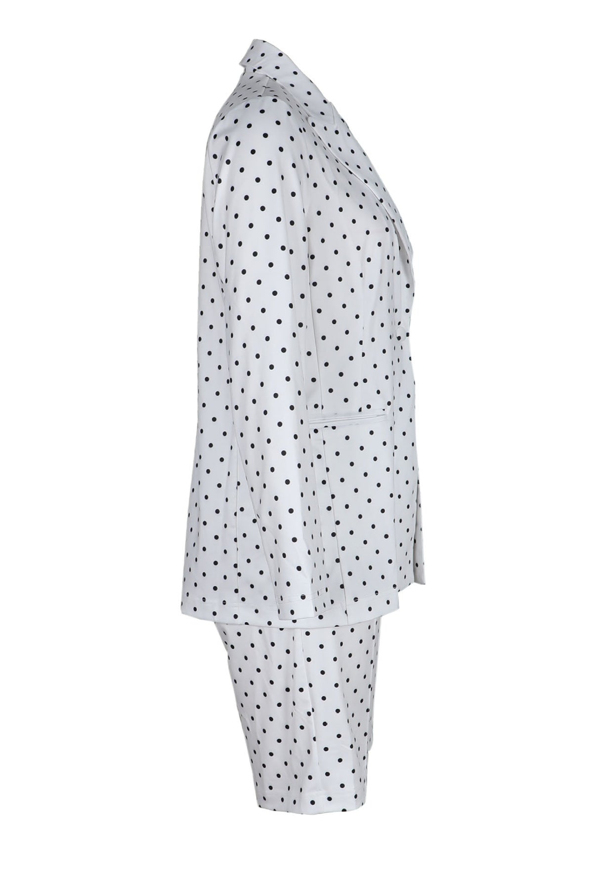 Polka Dot Blazer & Shorts Set