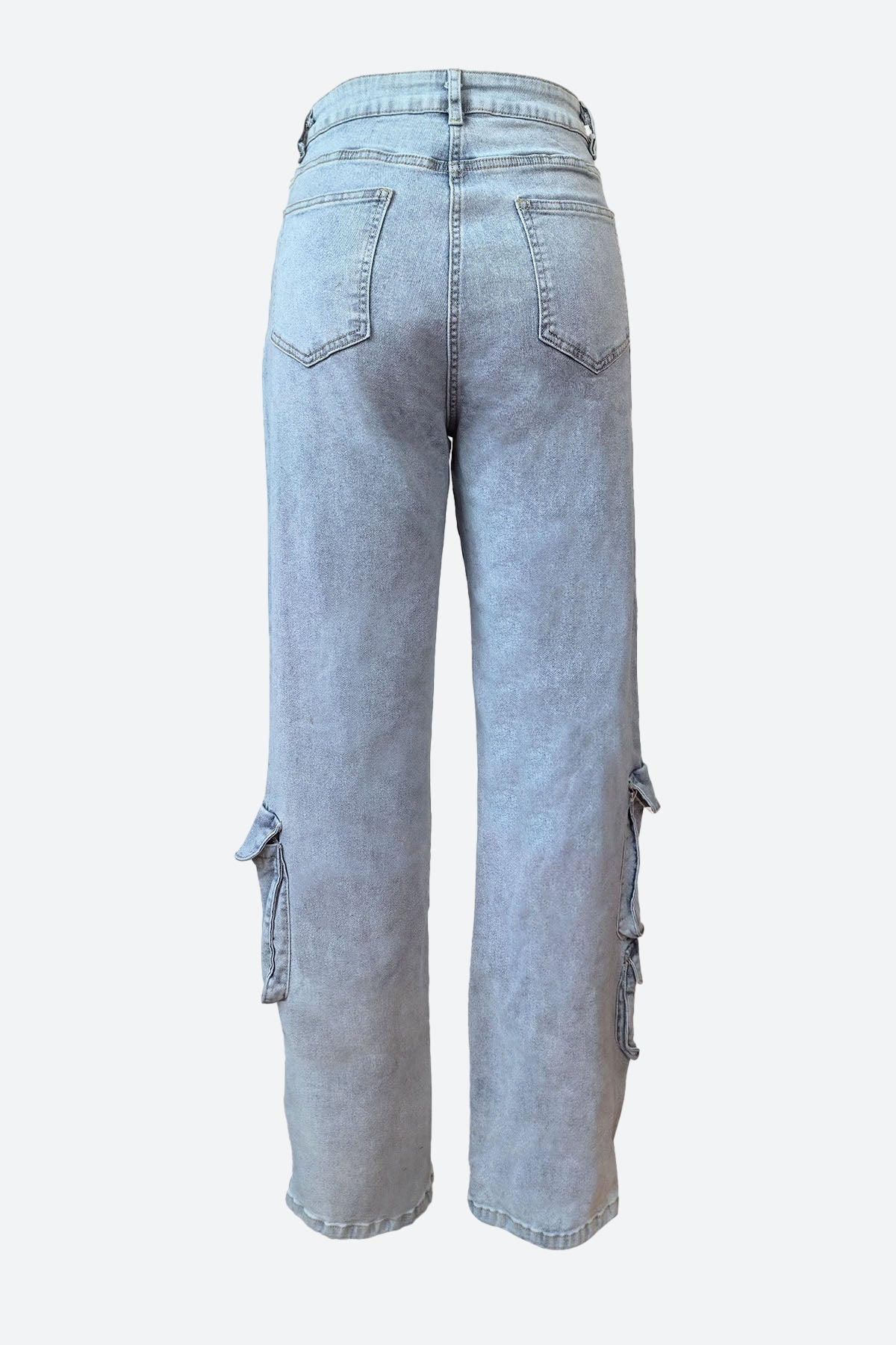 Multi-pocket Straight Washable Cargo Jeans