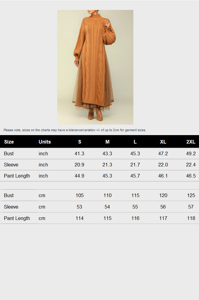 Knit Tulle Two Piece Skirt Set