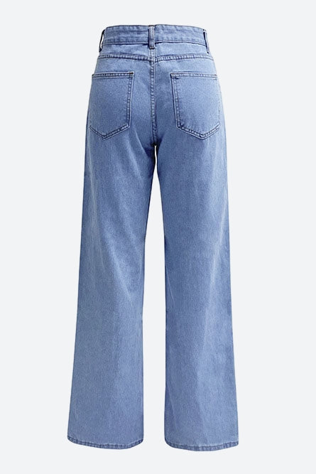 High-Waisted Straight Leg Jeans