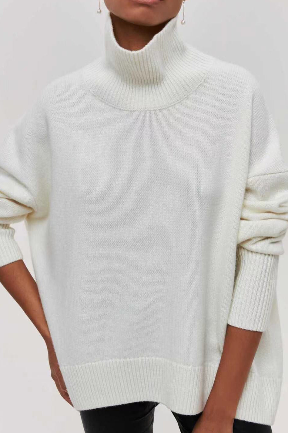Oversized Knitted Turtleneck Sweater