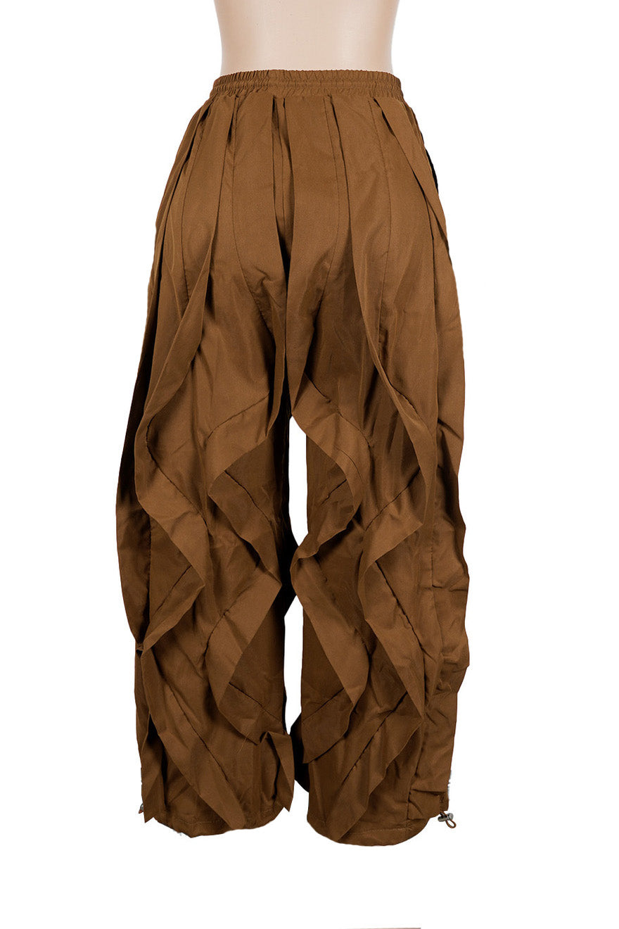 Patchwork Cargo Lantern Jogger Pants