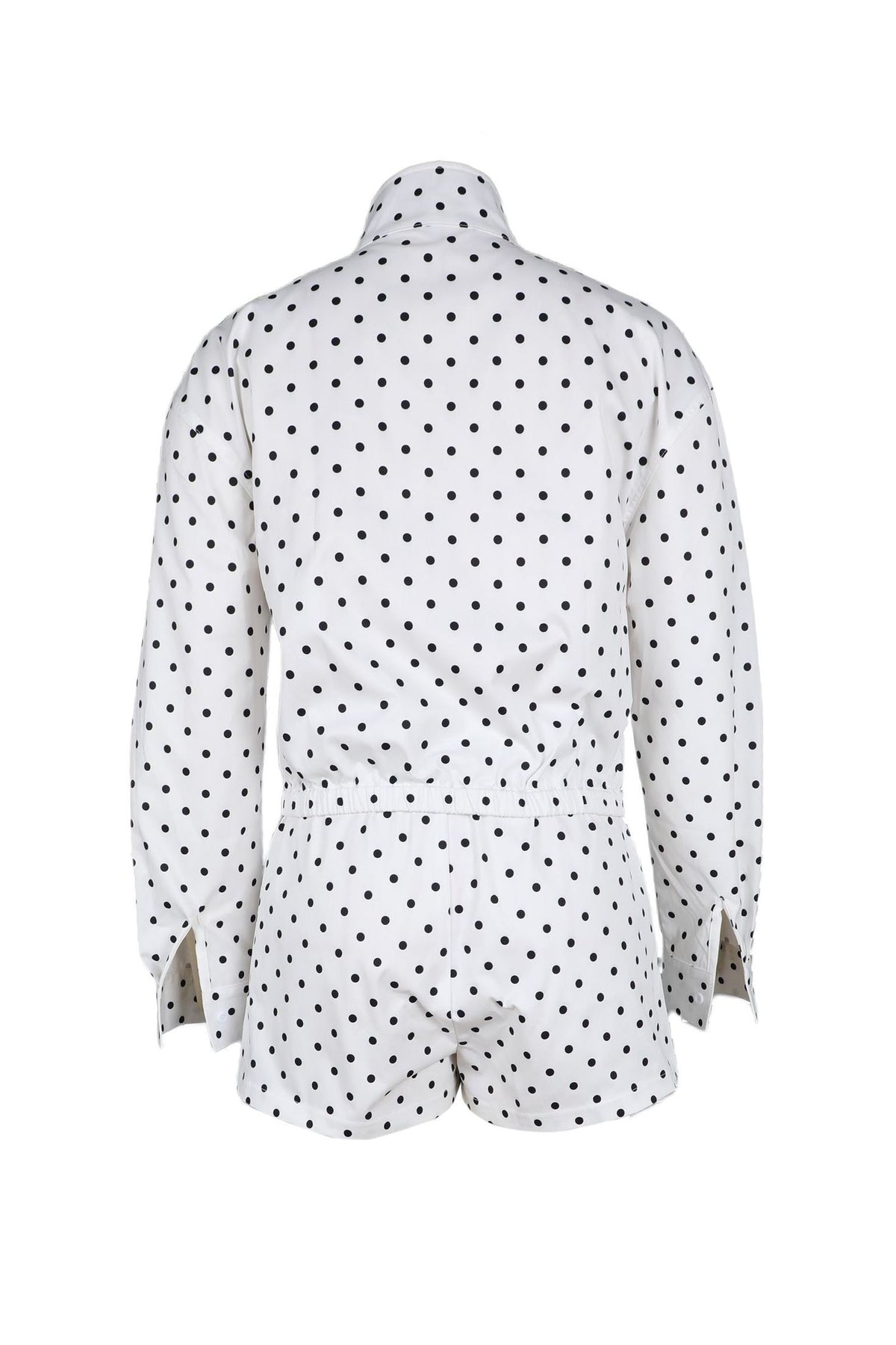 Polka Dot Zip-Up Jacket & Shorts Set