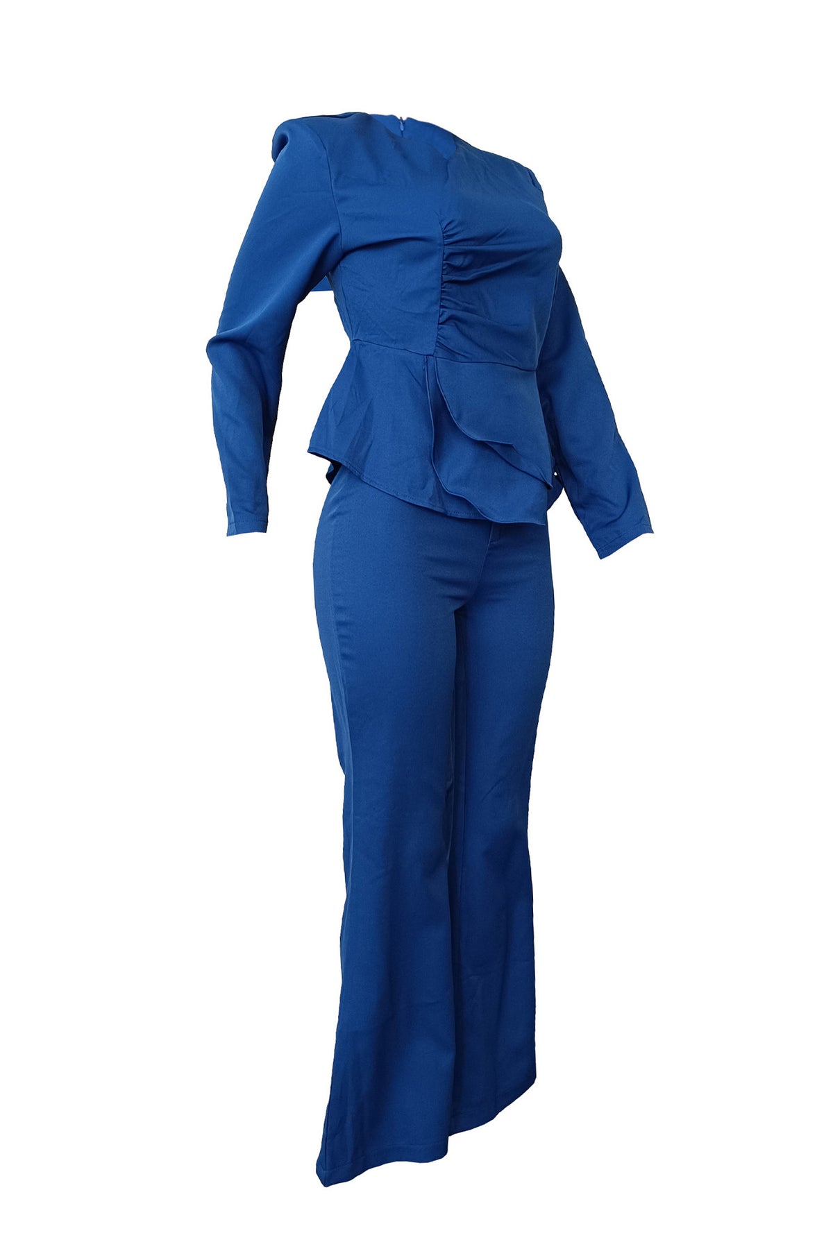 Ruffle Hem Blouse & Pants Set