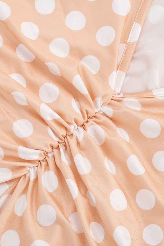 Sleeveless Polka Dot Bodycon Jumpsuit