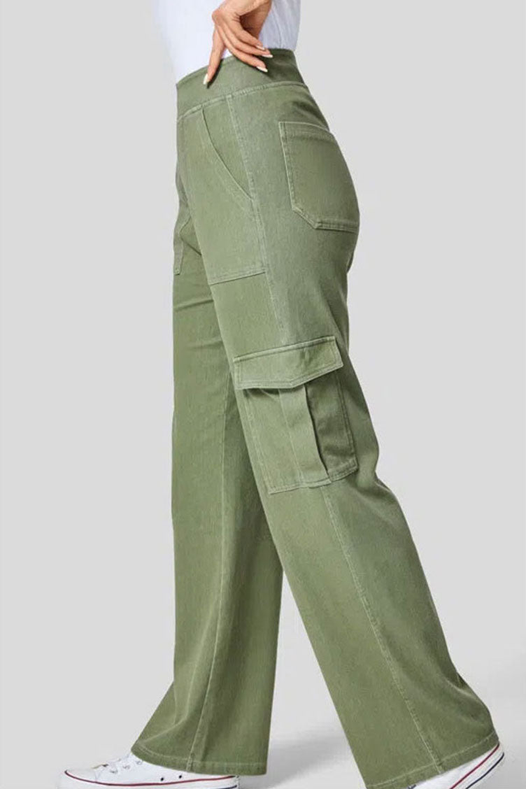 High Rise Wide Leg Cargo Jeans