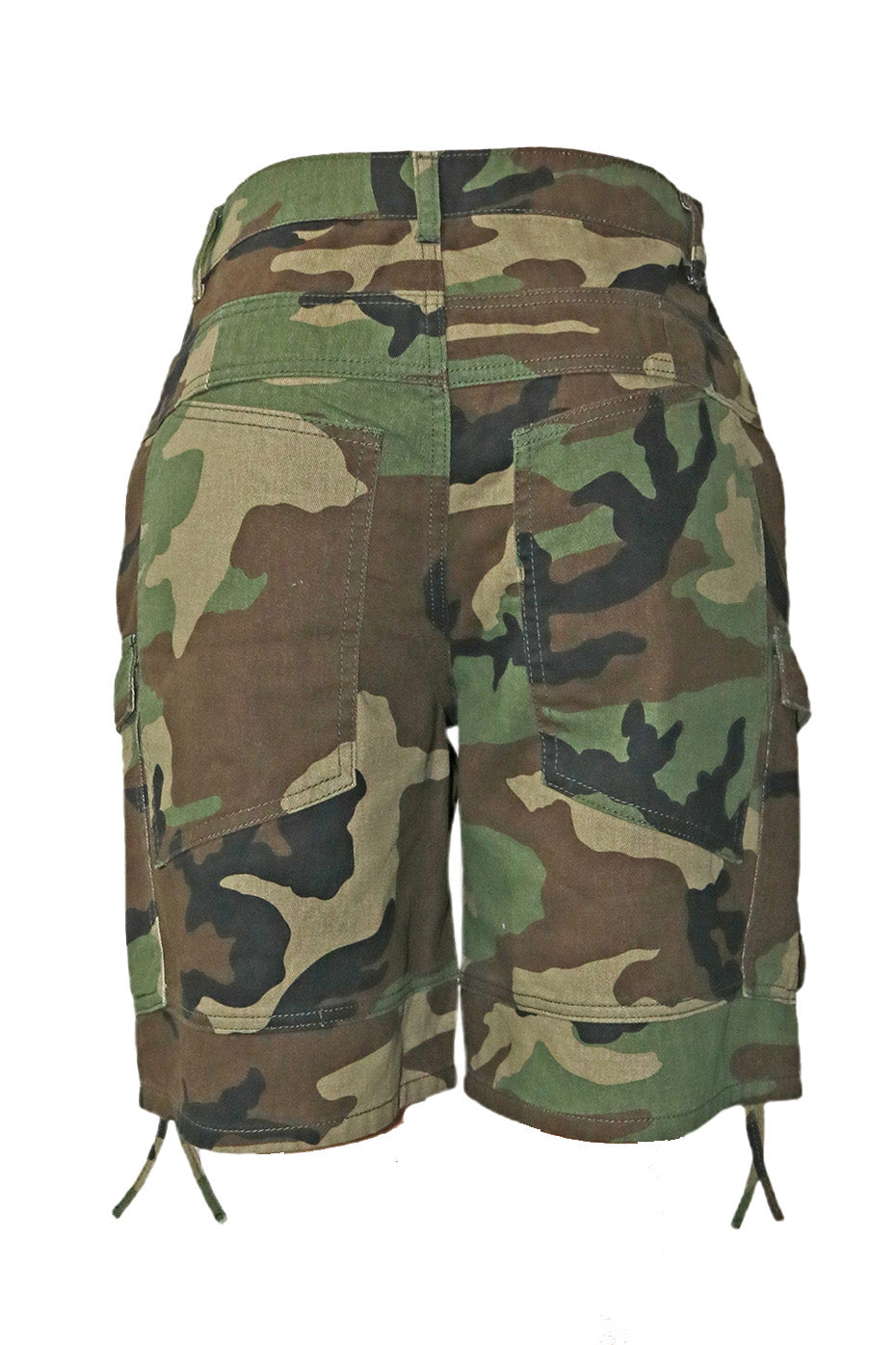 Camo Print Utility Cargo Shorts