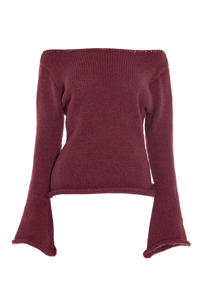 Off Shoulder Knitted Sweater