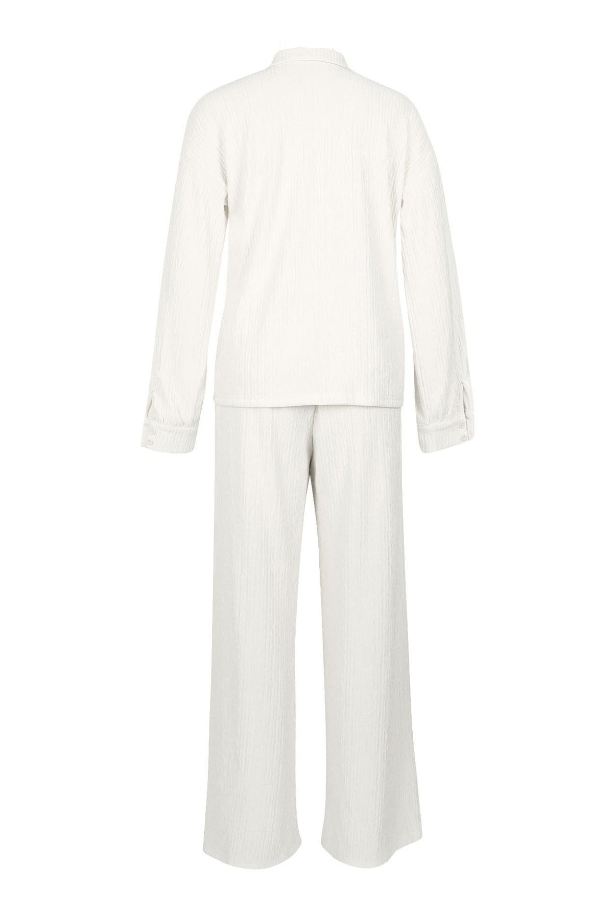 Loose Long Sleeve Top & Straight Pants Set