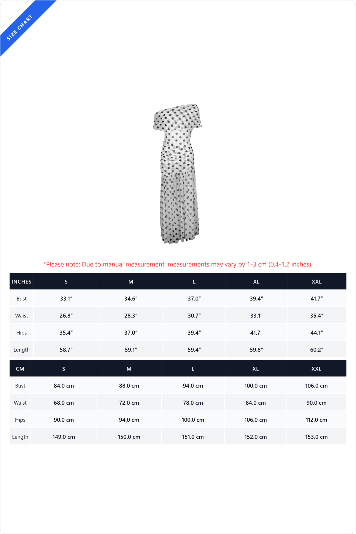 Polka Dot Off-Shoulder Slit Maxi Dress
