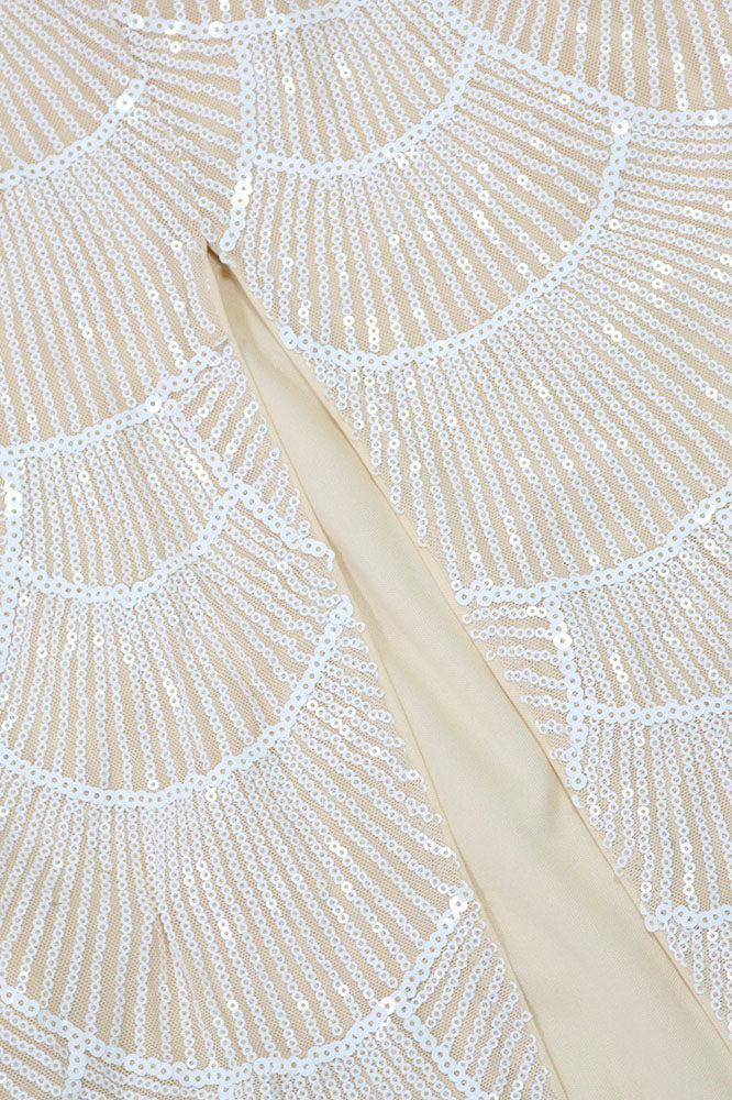 Pearl Sequin Maxi Dress