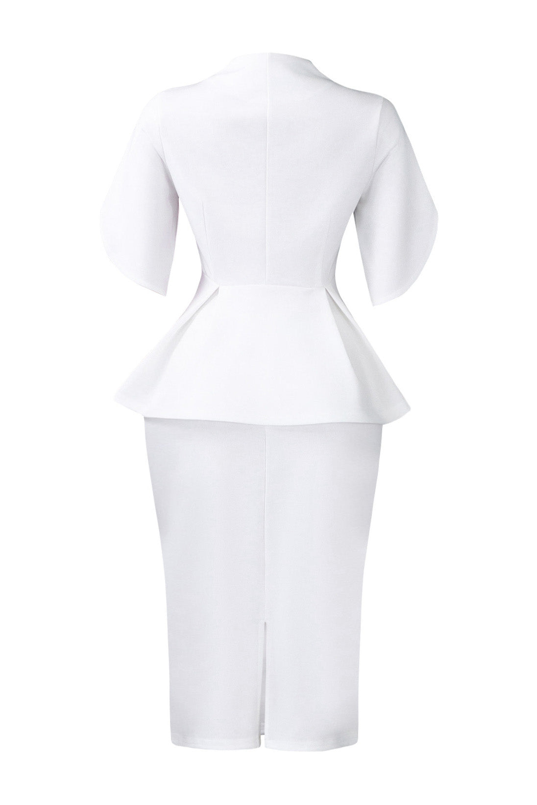 Elegant Peplum Top & Pencil Skirt Set