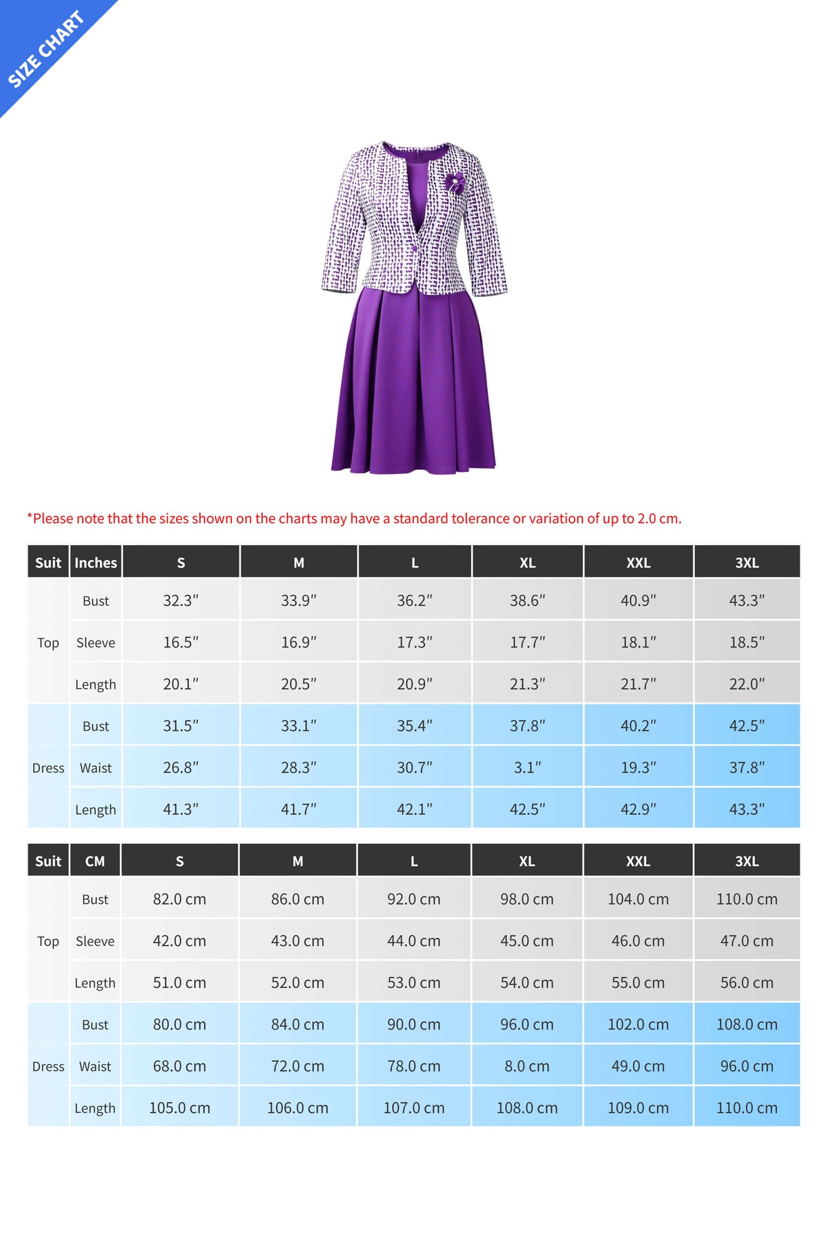 2-Piece Tailored Jacket & A-Line Dress Set