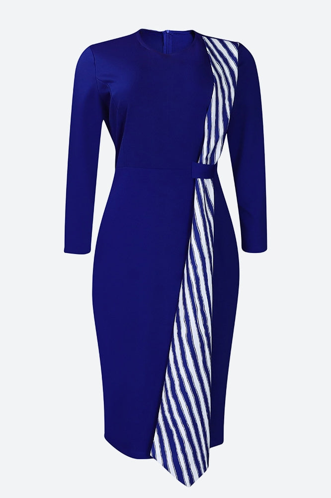 Print Hip Wrap Dress