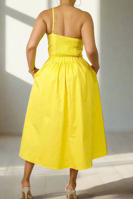 One-Shoulder Midi Dress