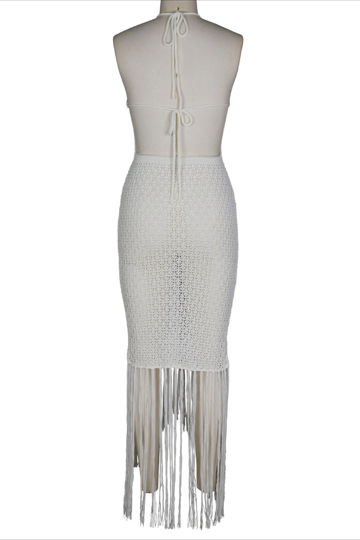 Embellished Crochet Fringe Dress