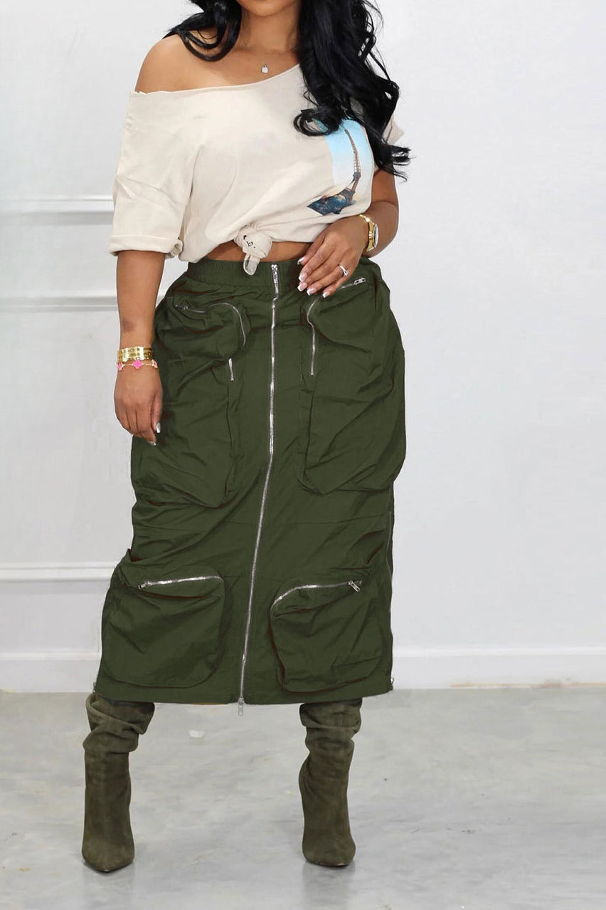 Cargo Zipper Skirt