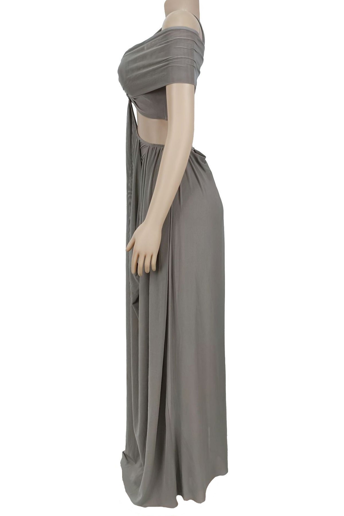 Off-Shoulder Cutout Maxi Dress