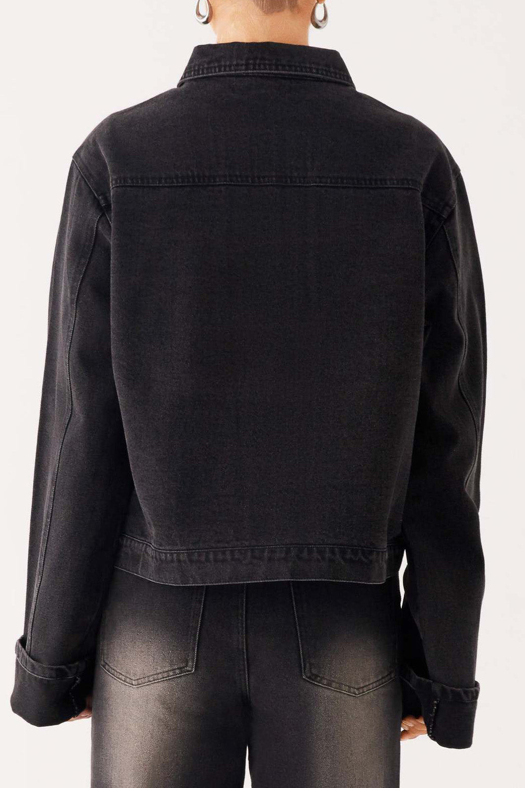 Collared Comfortable Casual Denim Jacket