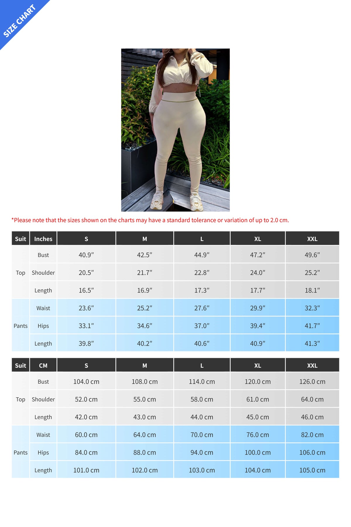 Elastic Waist Slim Fit 2-Piece Set
