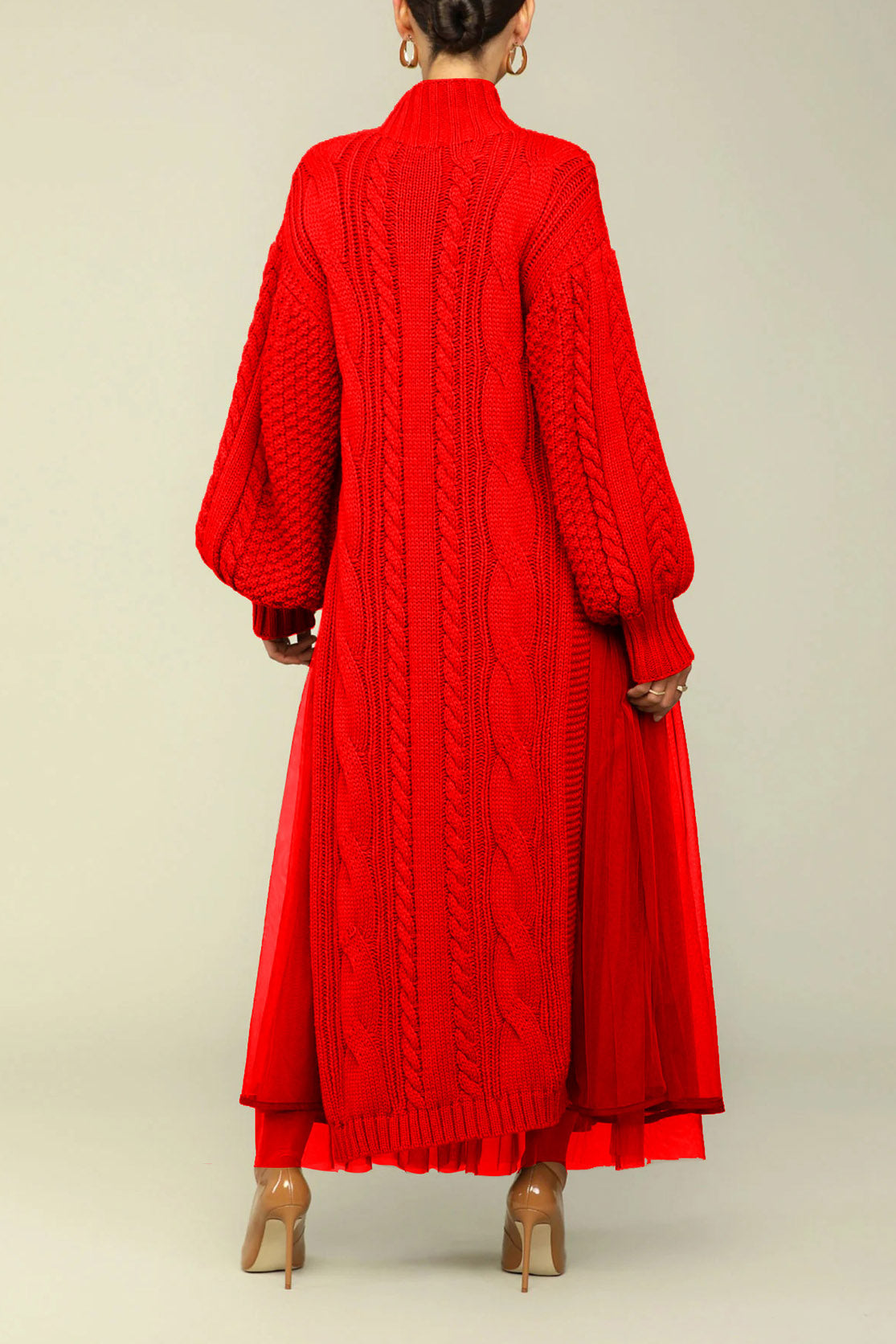 Knit Tulle Two Piece Skirt Set