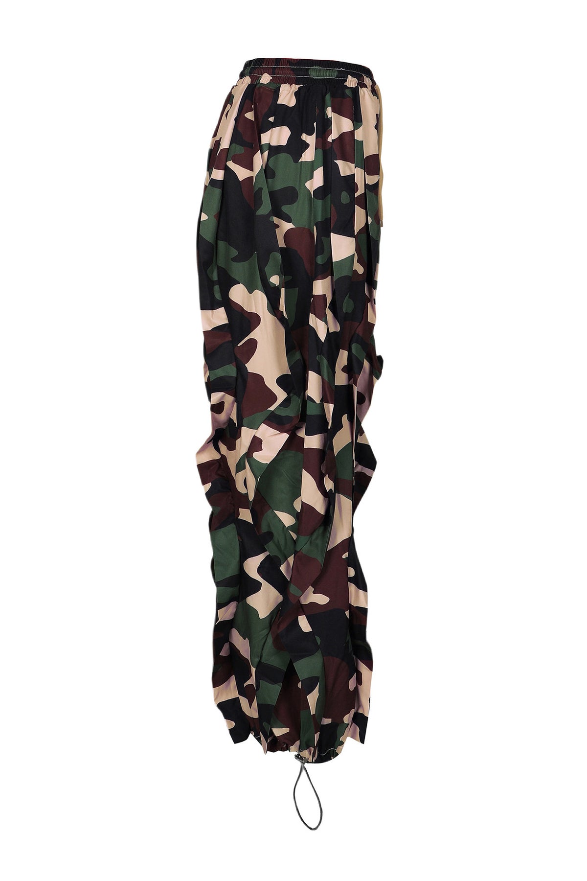 Statement Layered Ruffle Drawstring Harem Pants