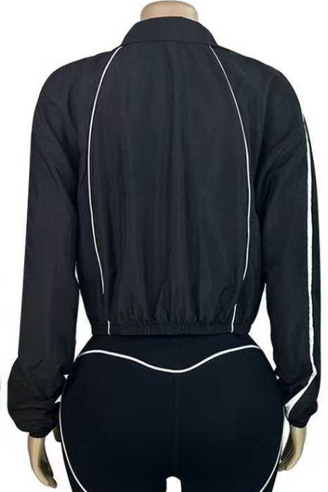 Retro Sport Cropped Track Jacket