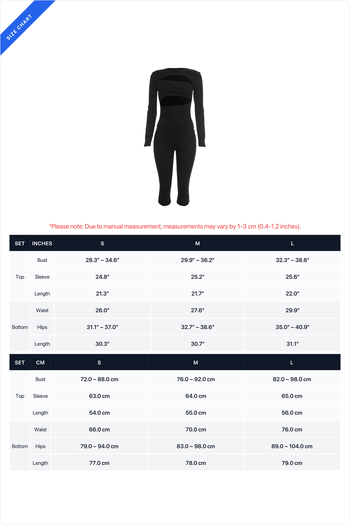 Cutout Long-Sleeve Top & Capri Pants Set