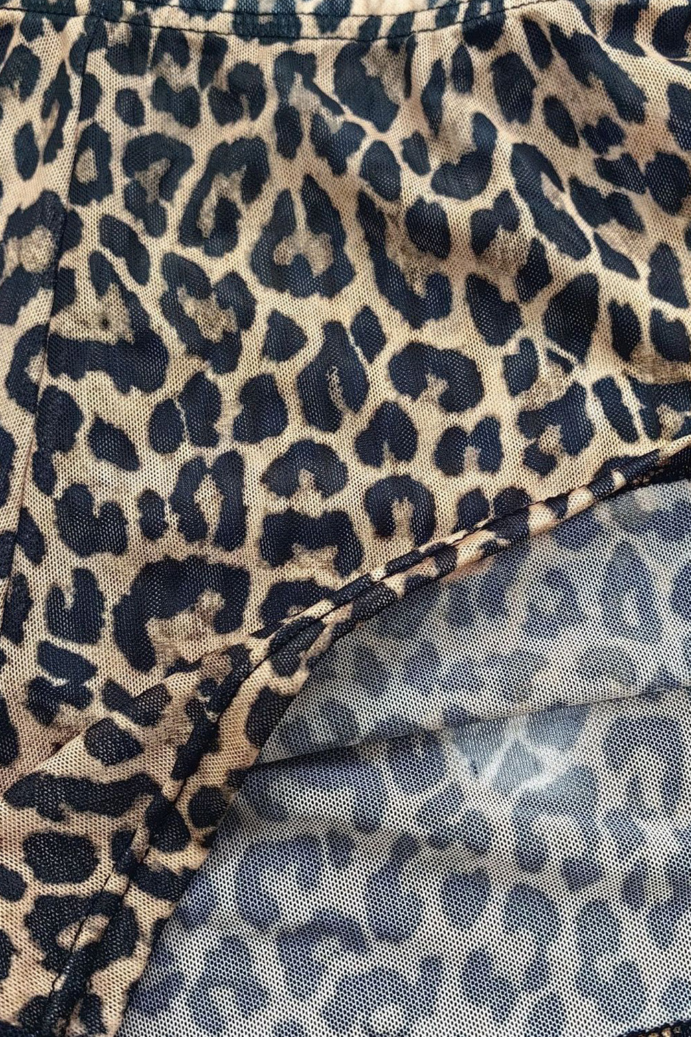 Sheer Mesh Leopard Jumpsuit