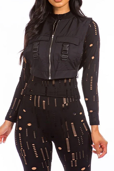 Cargo Zipper Vest Top