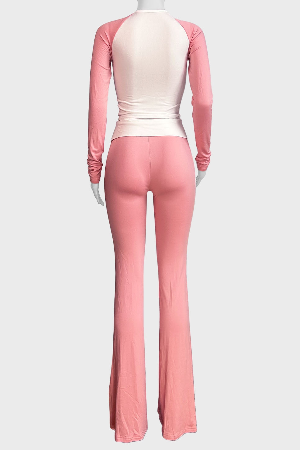 High Waist Slim Fit Two Piece Pants Set
