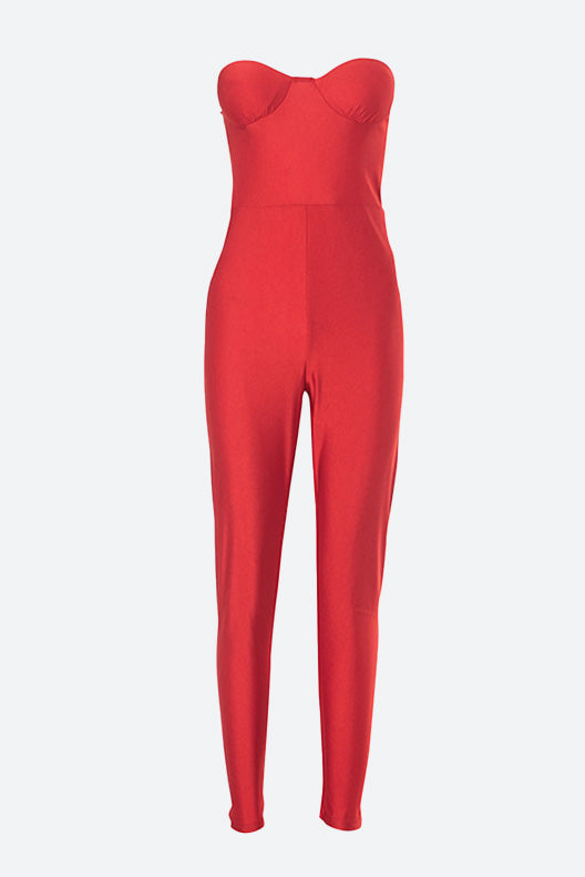 Strapless Booty scrunch Jumpsuit