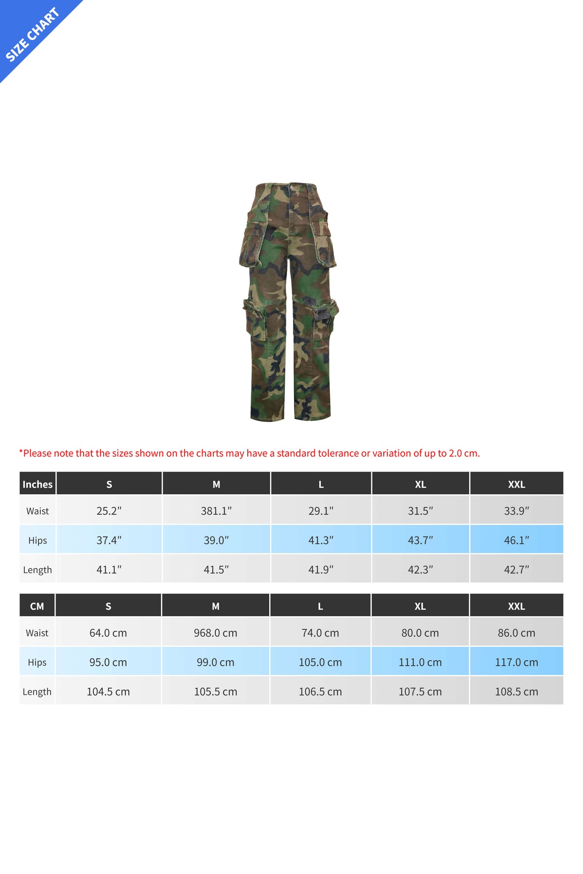 Camo Multi Pocket Cargo Pants