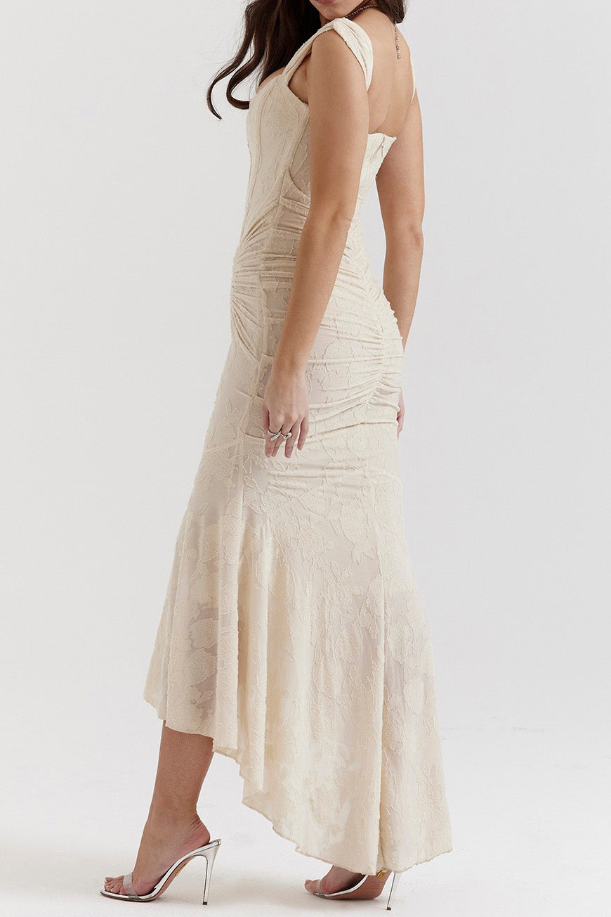 Boned Corset Mermaid Bodycon Maxi Dress