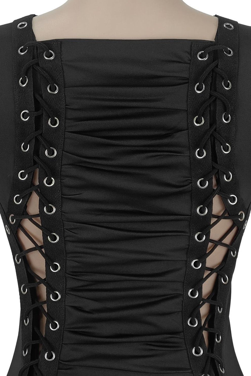 Cutout Lace-Up Bodycon Mini Dress