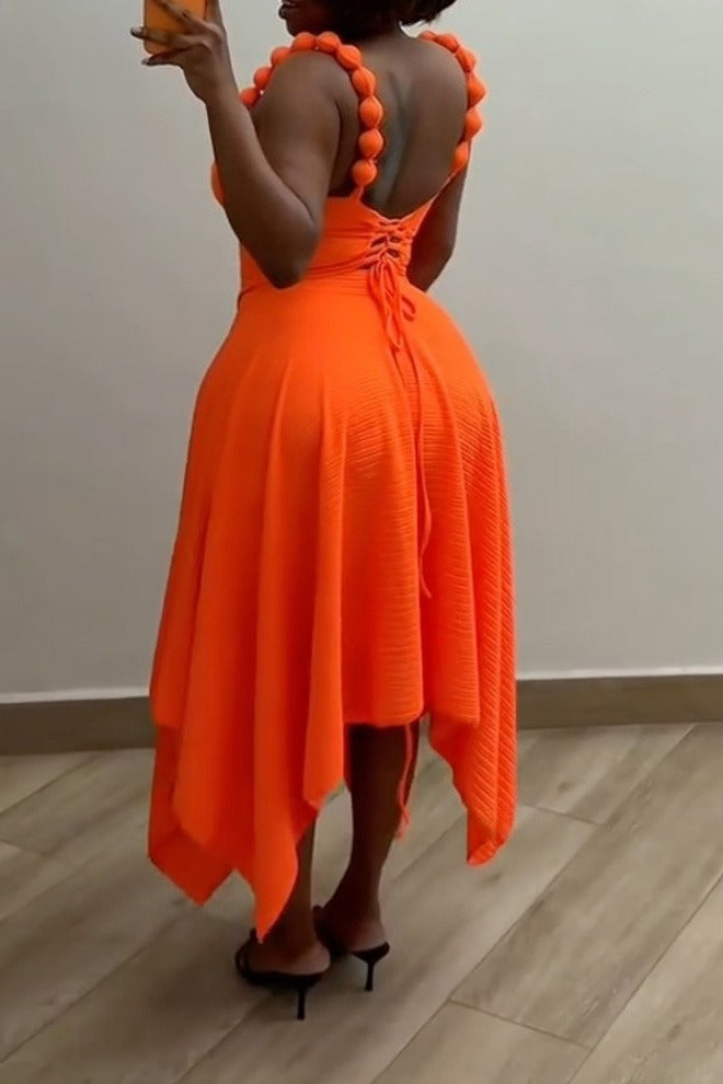 Solid Cami Top & High Waist Skirt Set