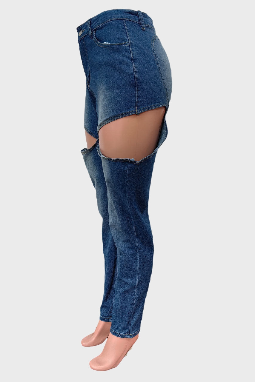 Stretch Ripped Hole Jeans