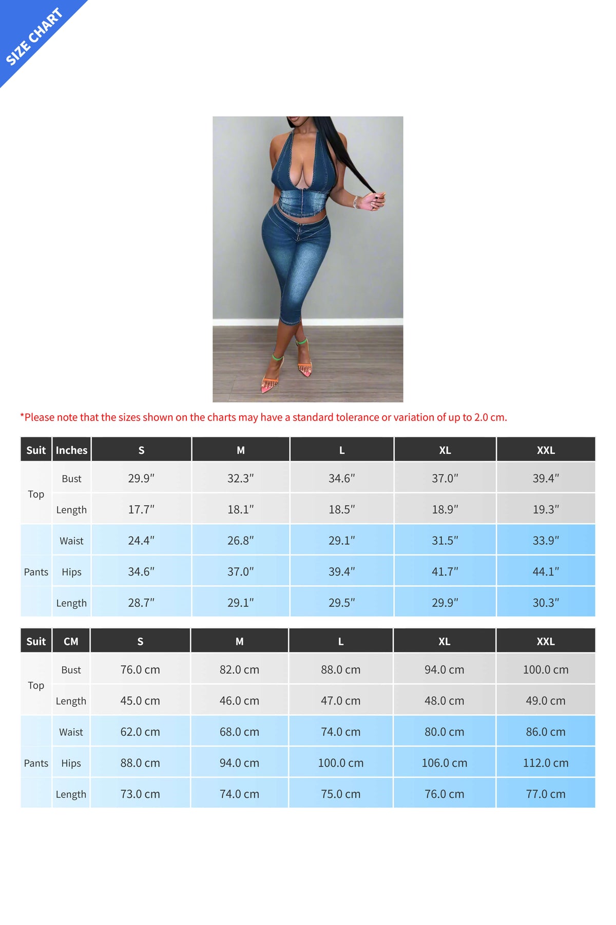 Off-Shoulder Tie Denim Shorts Set