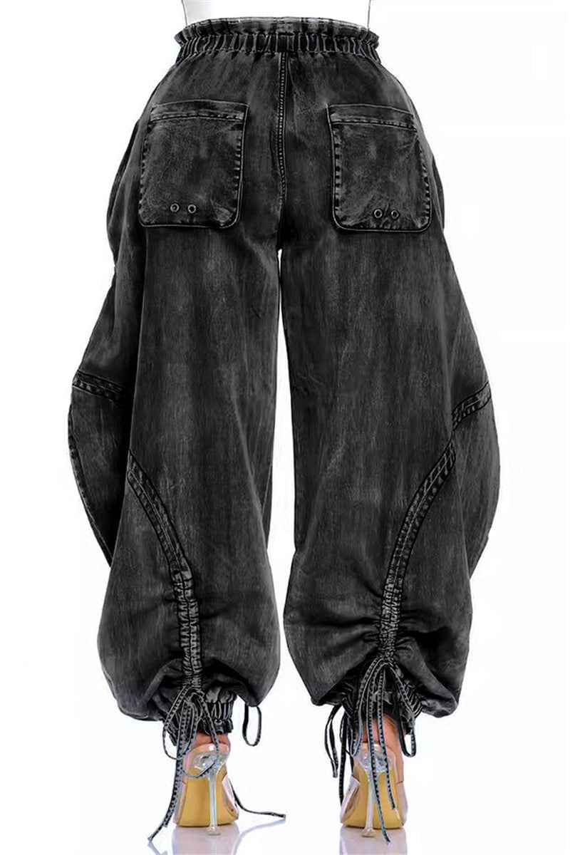 Denim Pocket Cargo Jeans